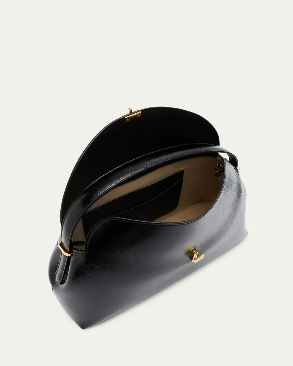 Toteme T-Lock Naplack Leather Top-Handle Bag | Thumbnail 4 Toteme T-Lock Naplack Leather Top-Handle Bag | Thumbnail 4
