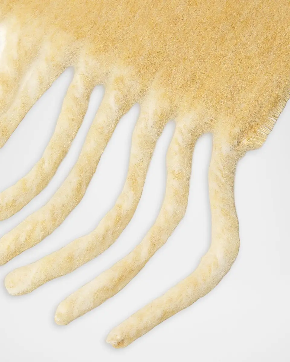 Burberry Logo Alpaca-Blend Reversible Scarf with Chunky Fringe | Thumbnail 7