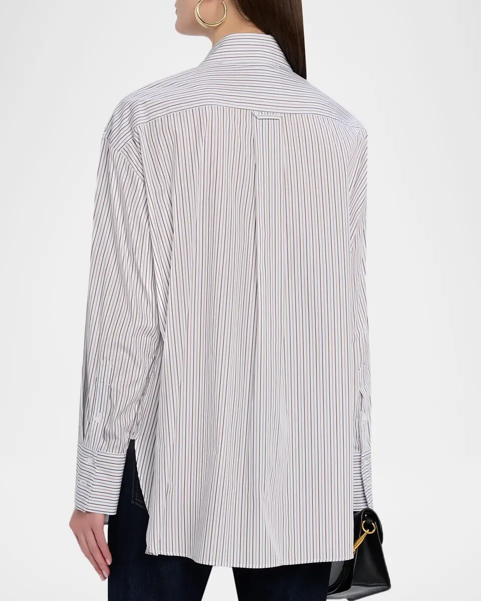 TWP Big Joe Striped Cotton Button-Front Shirt | Thumbnail 2 TWP Big Joe Striped Cotton Button-Front Shirt | Thumbnail 2