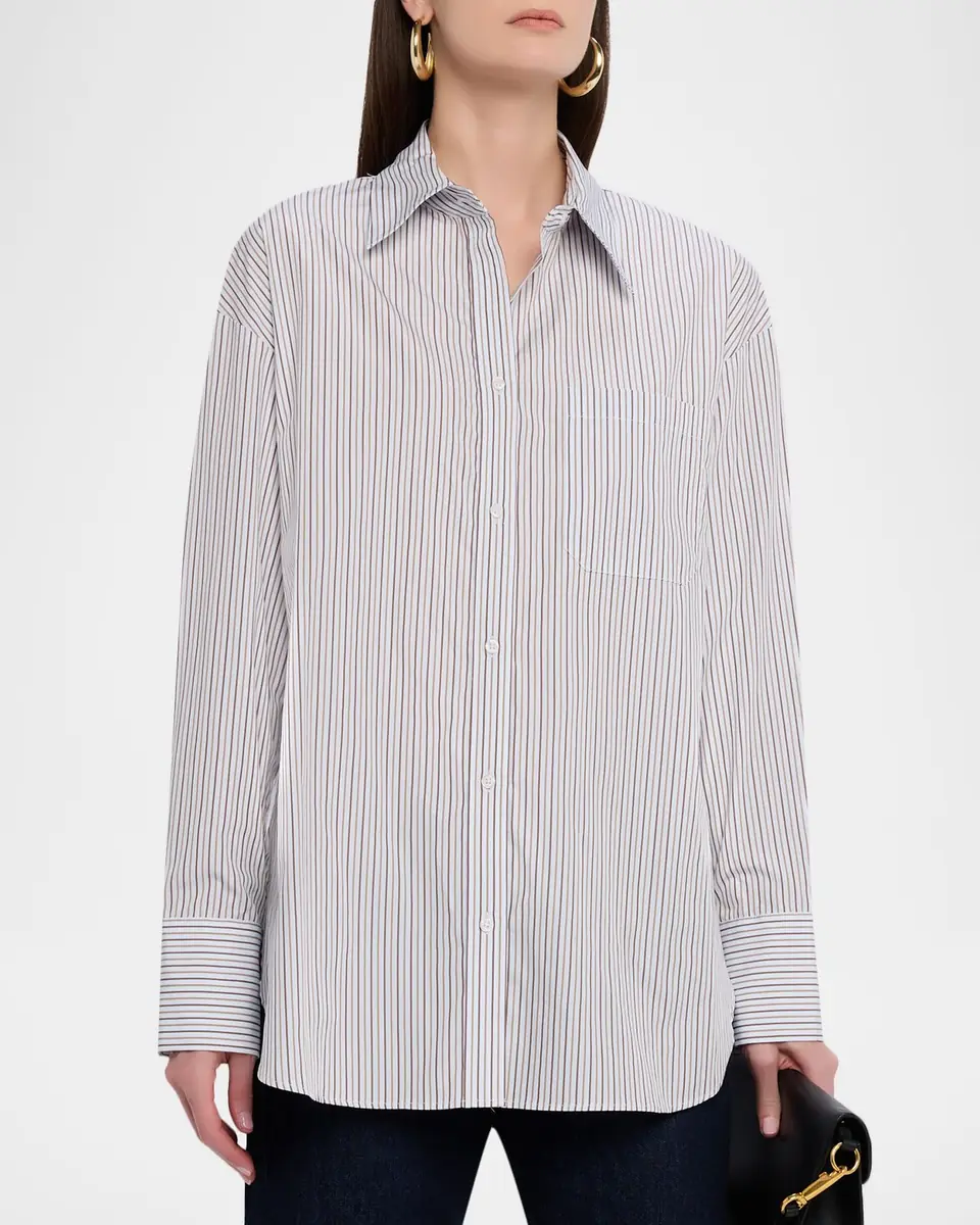 TWP Big Joe Striped Cotton Button-Front Shirt | Thumbnail 3 TWP Big Joe Striped Cotton Button-Front Shirt | Thumbnail 3