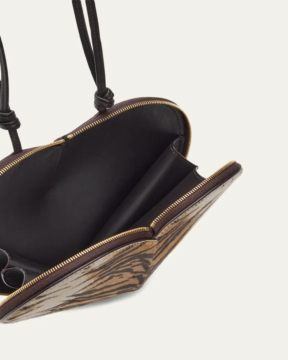 Alaïa Le Coeur Tiger-Print Calf Hair Crossbody Bag | Thumbnail 4 Alaïa Le Coeur Tiger-Print Calf Hair Crossbody Bag | Thumbnail 4