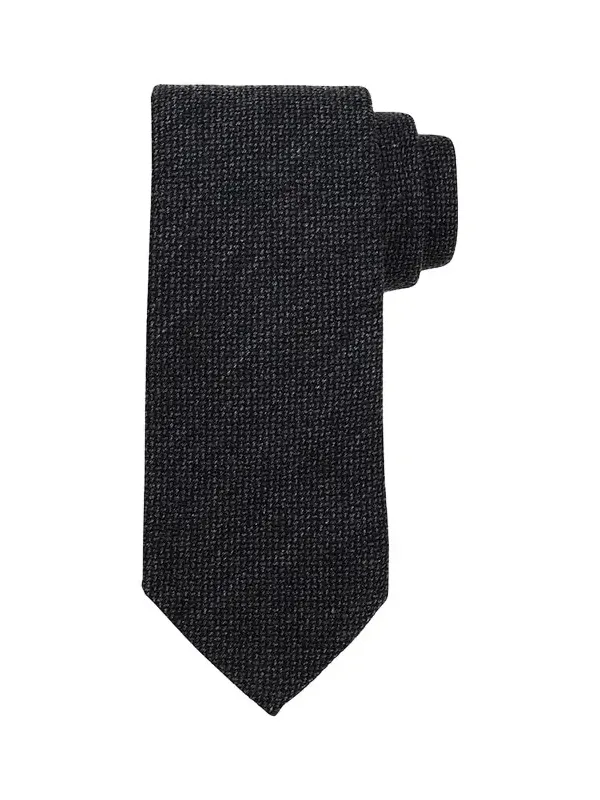 Men's Textured Wool and Silk Tie Men's Textured Wool and Silk Tie