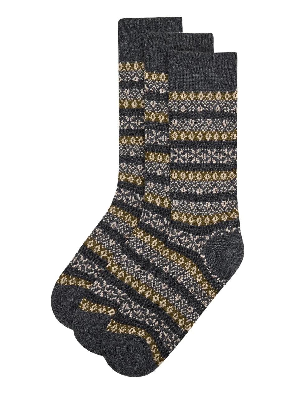 Men's Sherborne Cashmere Fair Isle Crew Socks Men's Sherborne Cashmere Fair Isle Crew Socks