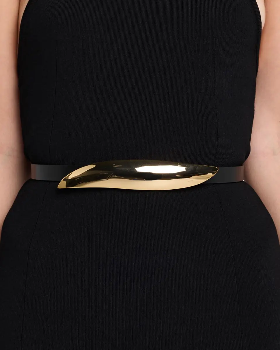 Déhanche Arp 24K Gold-Plated Metal & Leather Belt | Thumbnail 2