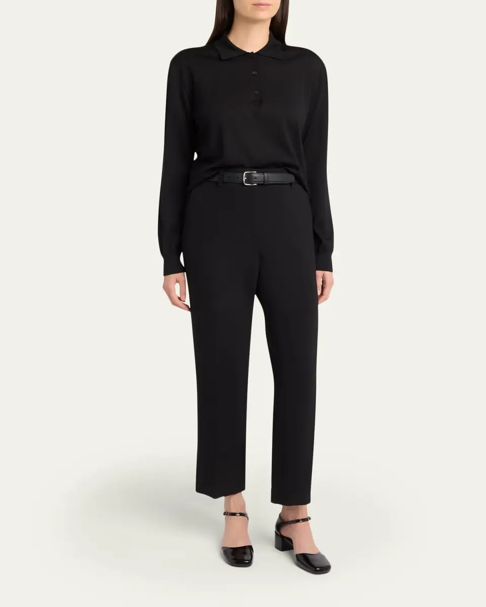 THE ROW Lilienne Silk Polo Top | Thumbnail 2