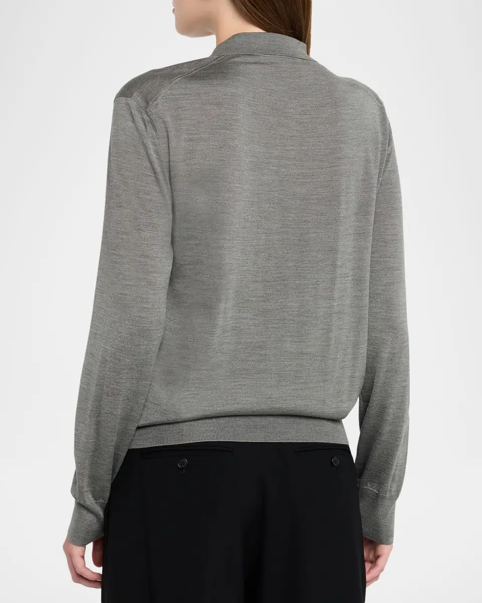 THE ROW Lilienne Silk Polo Top | Thumbnail 11