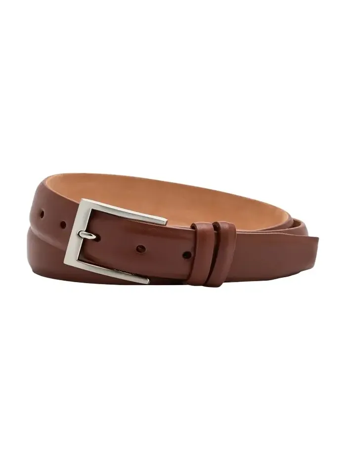 W. Kleinberg Men's Semi-Matte Calf Leather Belt