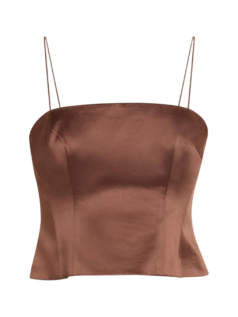 Cassana Satin Sleeveless Top Cassana Satin Sleeveless Top