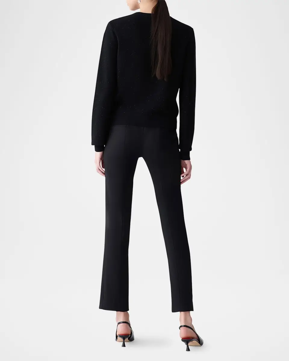 Carolina Herrera Shimmering Wool Crewneck Cardigan | Thumbnail 6