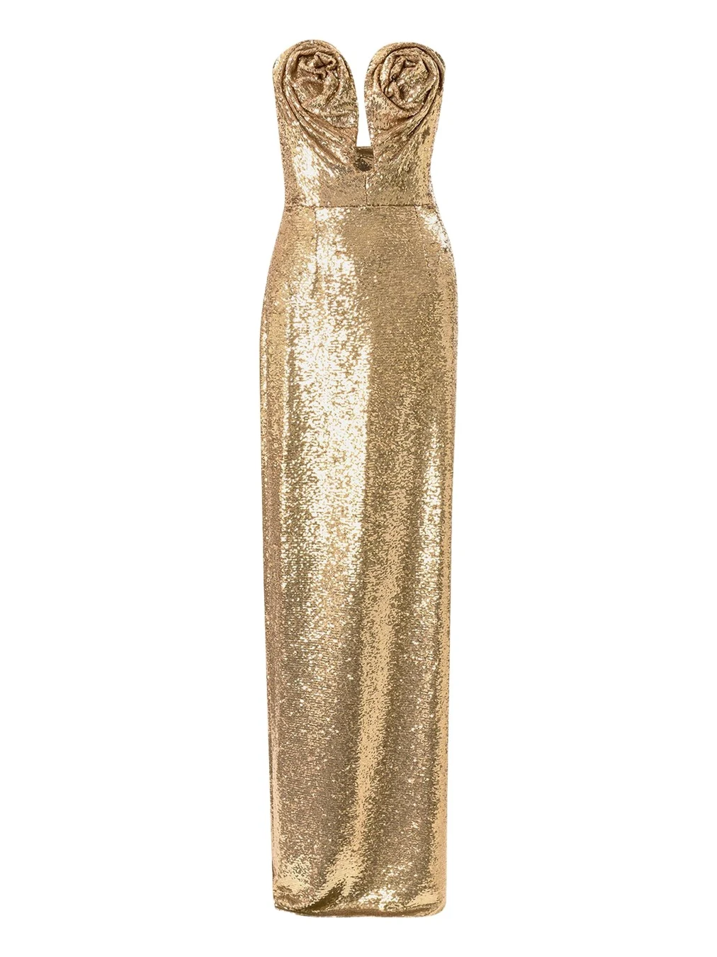 Strapless Rose Sequined Gown Strapless Rose Sequined Gown