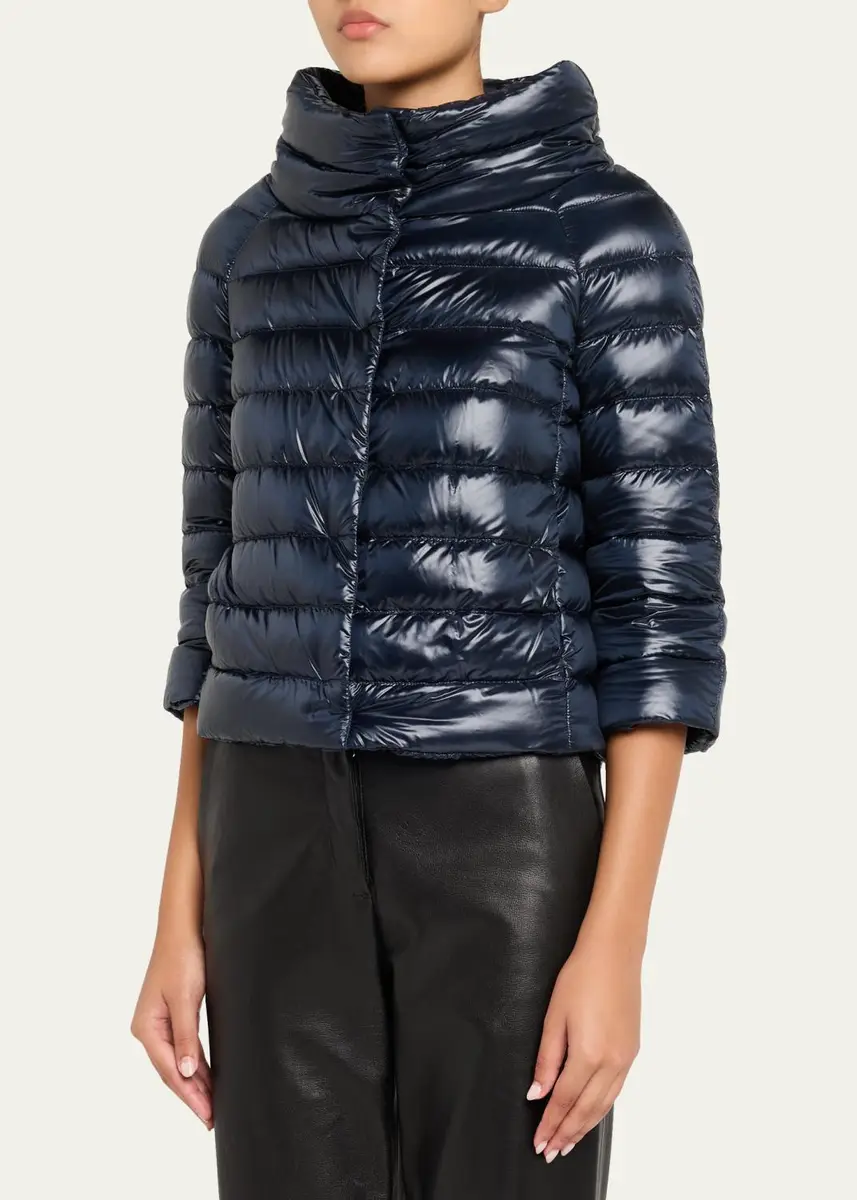 HERNO Sofia Ultra-Lightweight Down Bolero Jacket | Thumbnail 4
