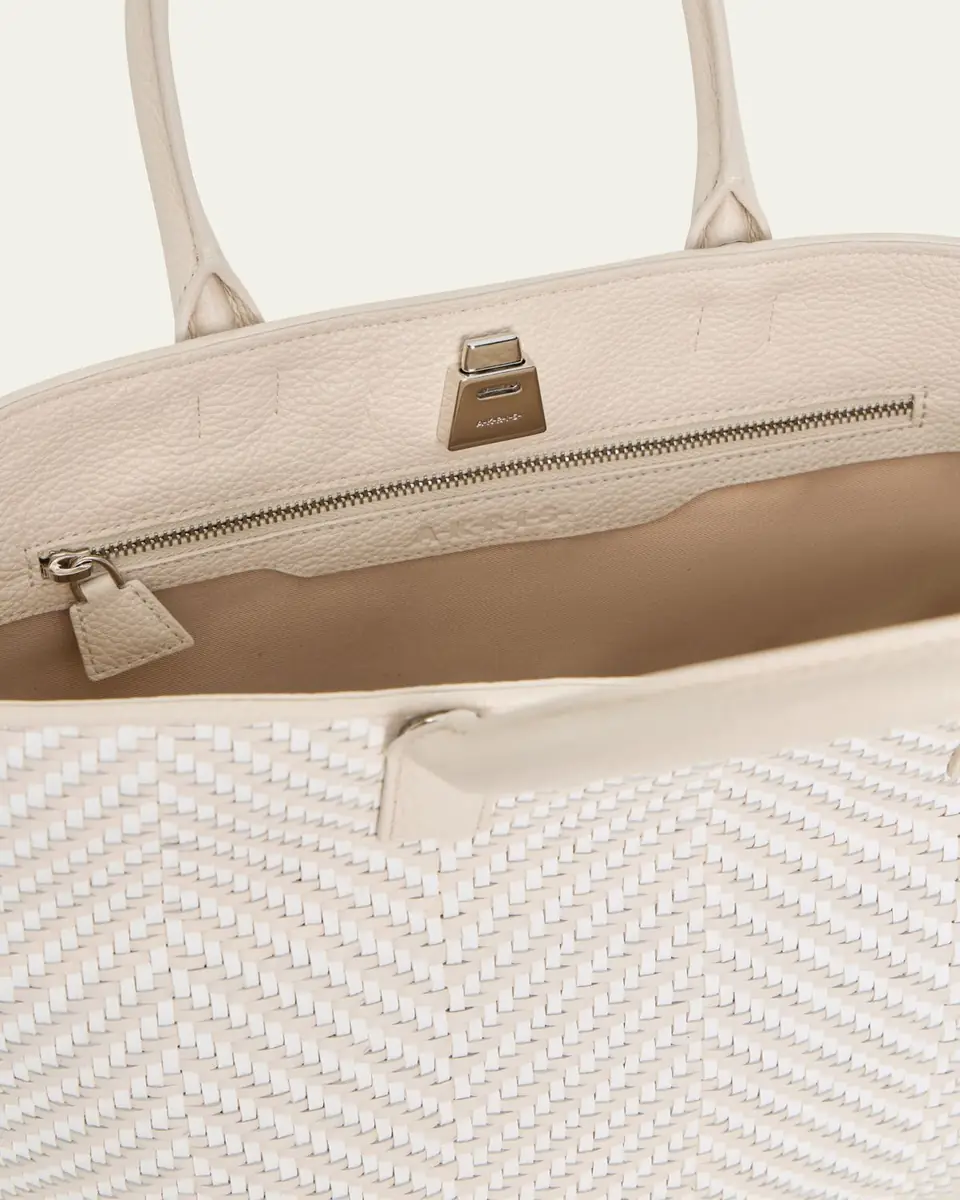 Akris Ai Small Braided Leather Top-Handle Bag | Thumbnail 4 Akris Ai Small Braided Leather Top-Handle Bag | Thumbnail 4