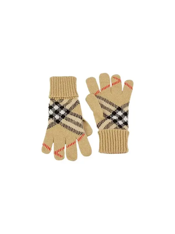 Check Cashmere-Blend Gloves Check Cashmere-Blend Gloves