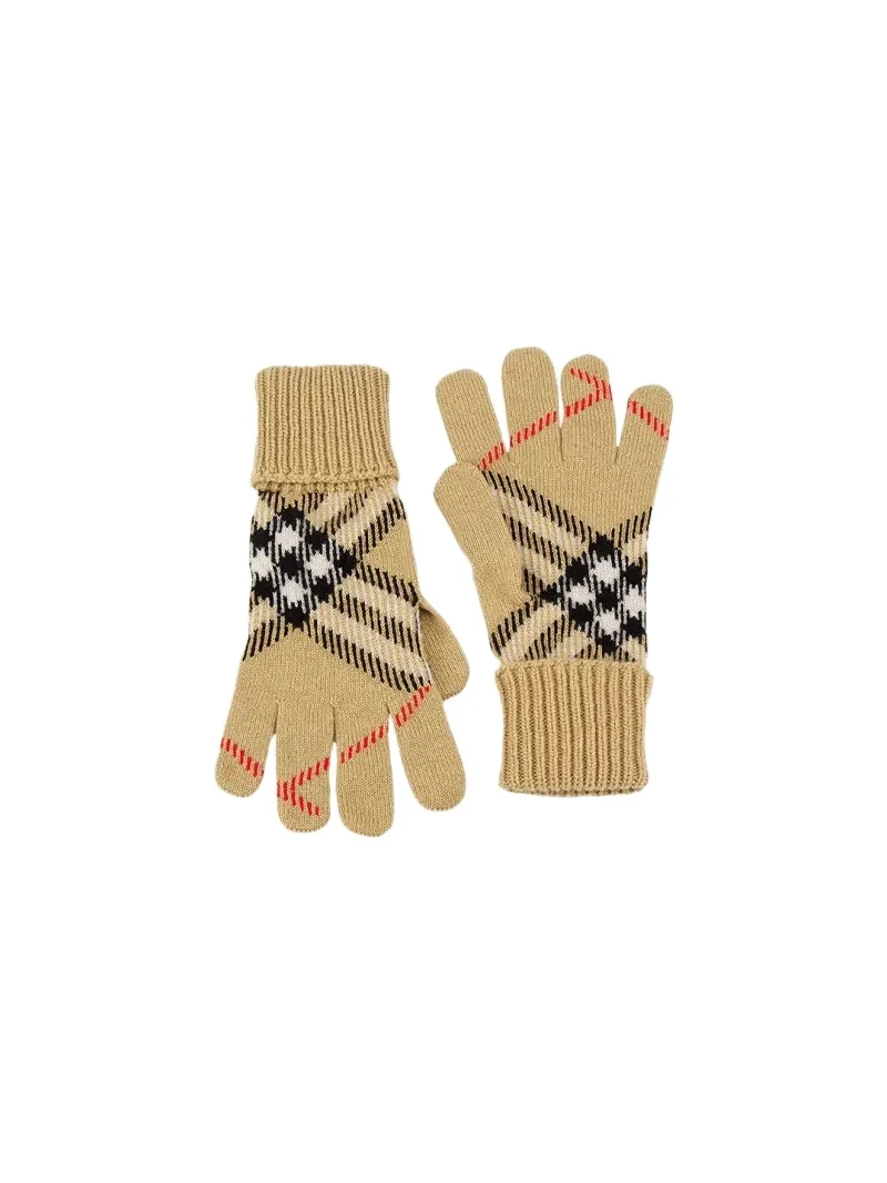 Check Cashmere-Blend Gloves Check Cashmere-Blend Gloves