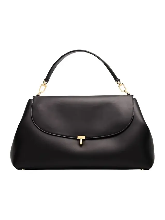 T-Lock Smooth Calf Leather Satchel Bag