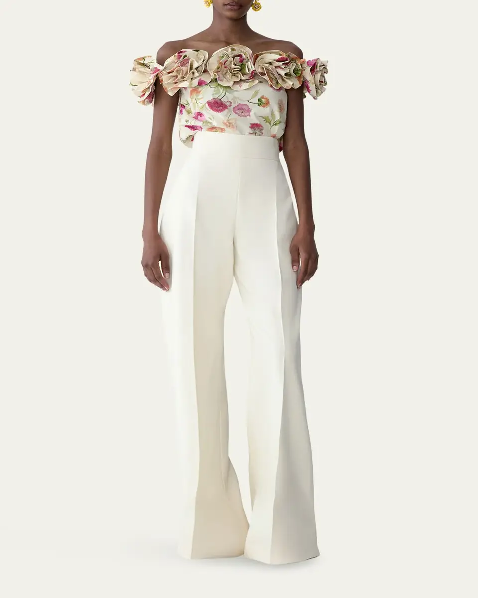 Carolina Herrera Diane High-Rise Wool Wide-Leg Pants | Thumbnail 2 Carolina Herrera Diane High-Rise Wool Wide-Leg Pants | Thumbnail 2