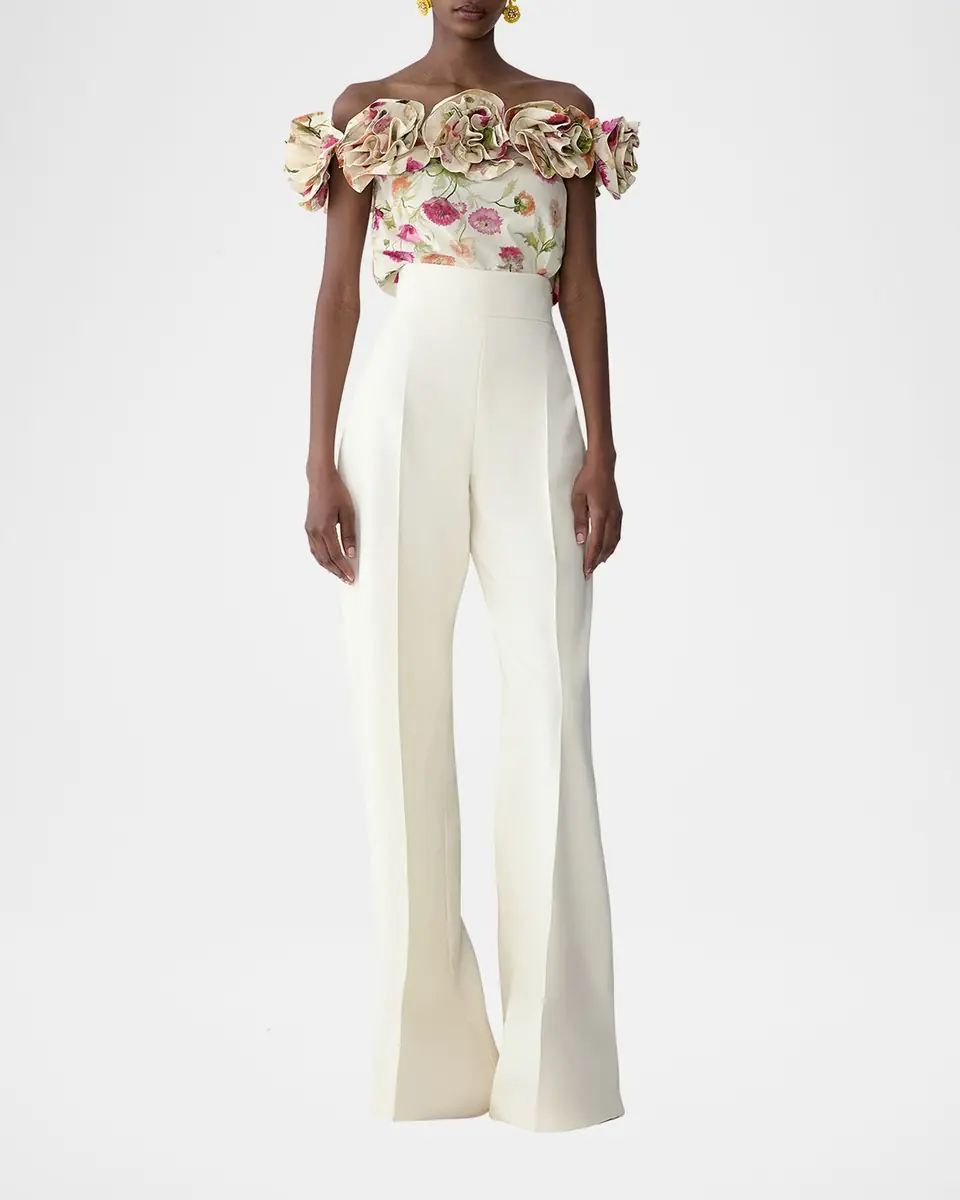Carolina Herrera Diane High-Rise Wool Wide-Leg Pants | Thumbnail 4 Carolina Herrera Diane High-Rise Wool Wide-Leg Pants | Thumbnail 4