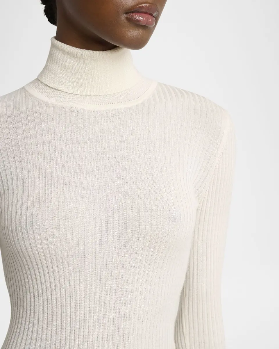 Gabriela Hearst Peppe Cashmere Silk Turtleneck Sweater | Thumbnail 4