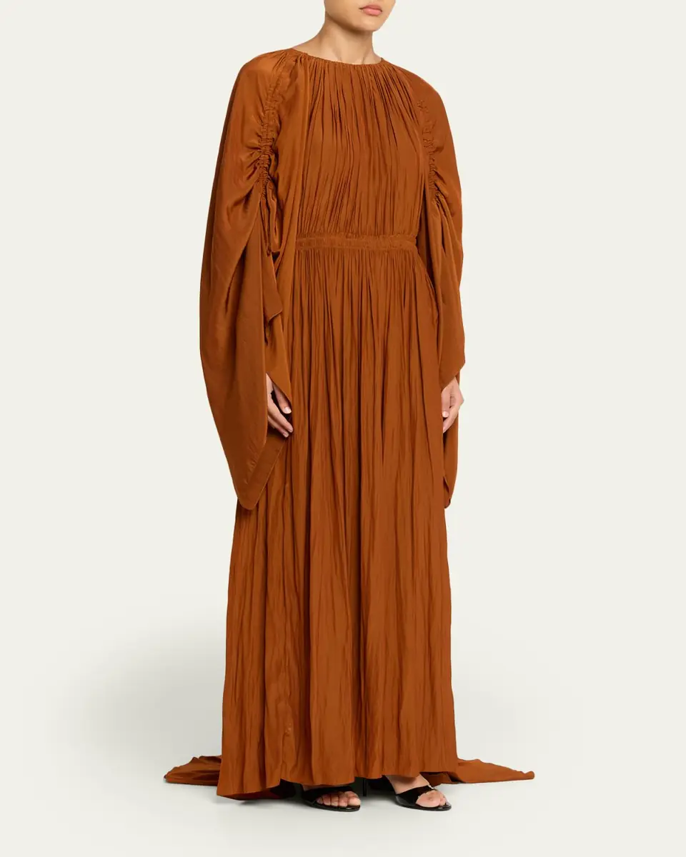 Lanvin Pleated Waisted Gown | Thumbnail 4 Lanvin Pleated Waisted Gown | Thumbnail 4
