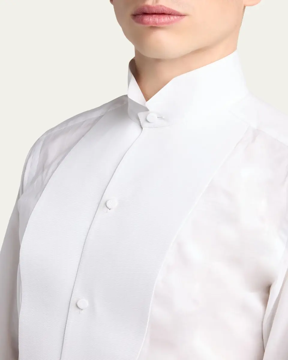 Tom Ford Men's Cocktail Voile Slim-Fit Dress Shirt | Thumbnail 5 Tom Ford Men's Cocktail Voile Slim-Fit Dress Shirt | Thumbnail 5
