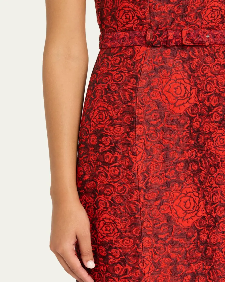 Saloni Bora Rose Brocade Long Dress | Thumbnail 5