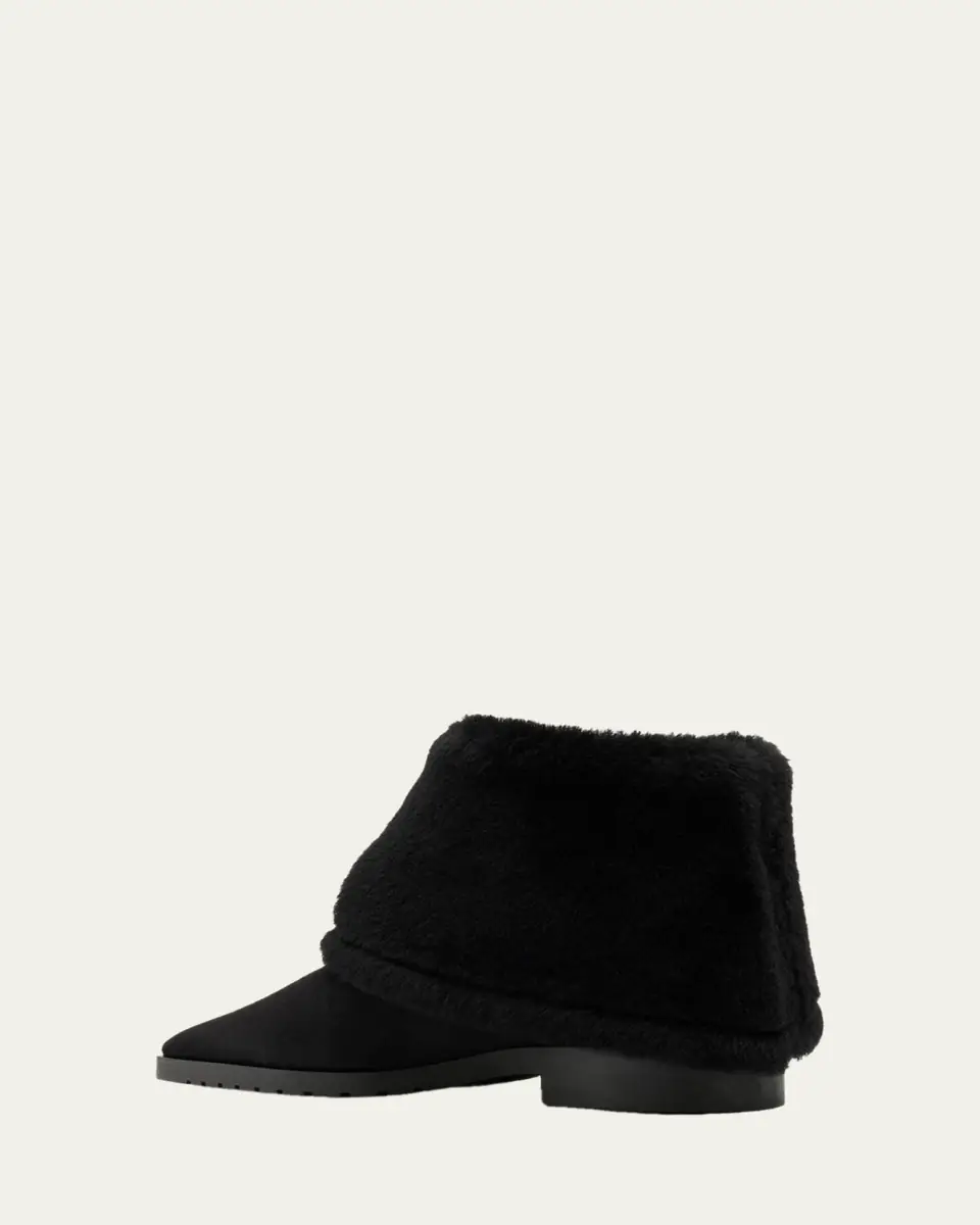 Toteme Fold Down Shearling Suede Ankle Boots | Thumbnail 4 Toteme Fold Down Shearling Suede Ankle Boots | Thumbnail 4