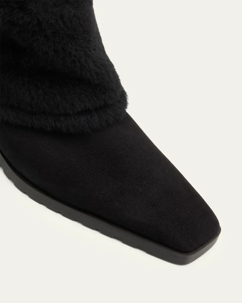 Toteme Fold Down Shearling Suede Ankle Boots | Thumbnail 5 Toteme Fold Down Shearling Suede Ankle Boots | Thumbnail 5