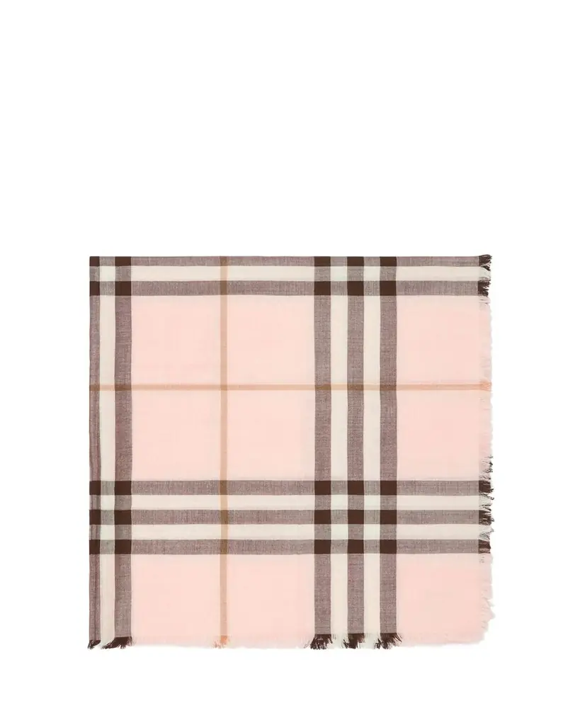 Burberry Check Wool Silk Scarf | Image 1 Burberry Check Wool Silk Scarf | Image 1