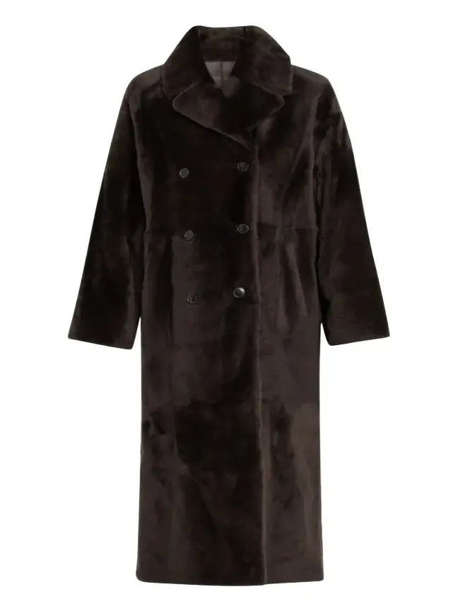 Lacon Double-Breasted Shearling Coat Lacon Double-Breasted Shearling Coat
