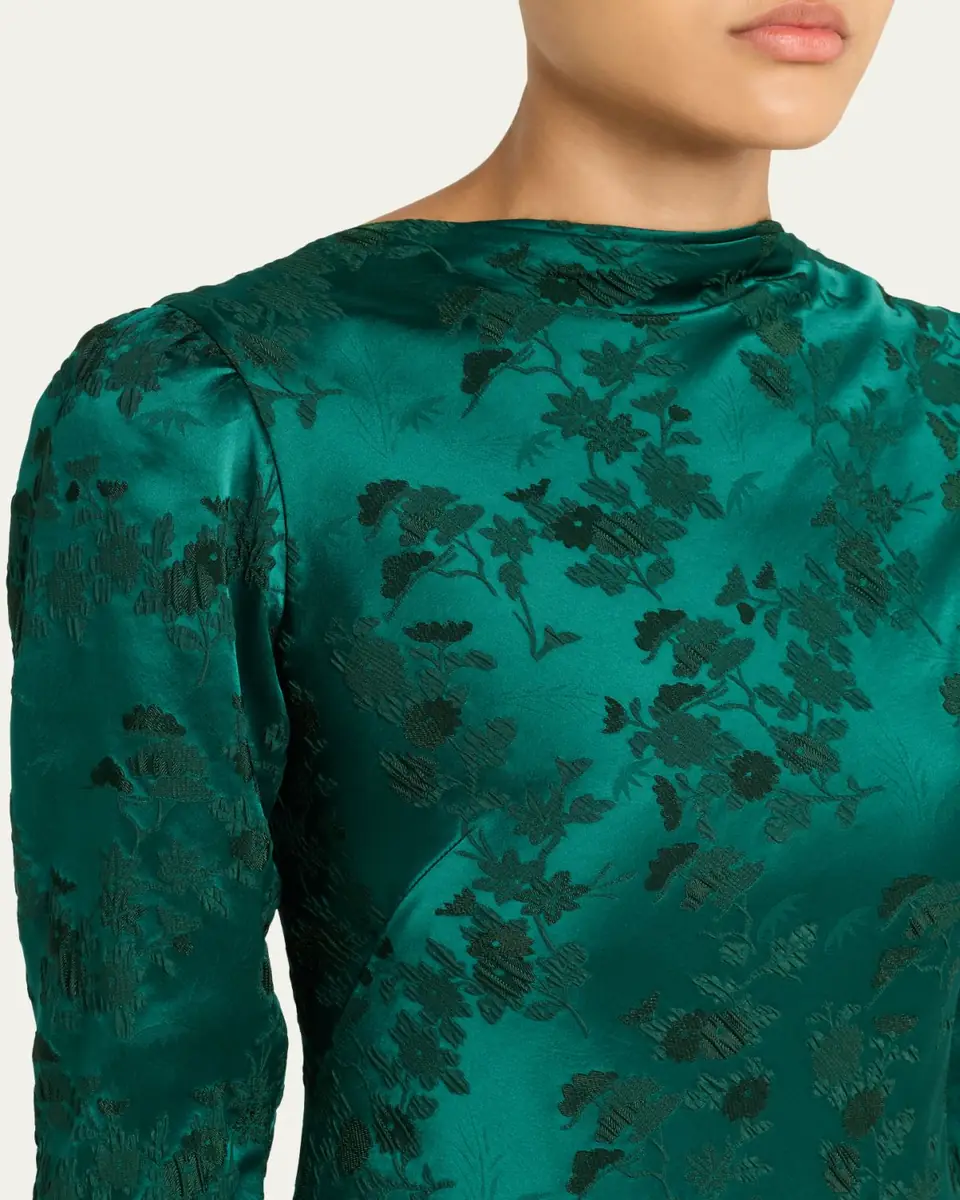 Saloni Sylvie Floral High-Neck Dress | Thumbnail 5 Saloni Sylvie Floral High-Neck Dress | Thumbnail 5