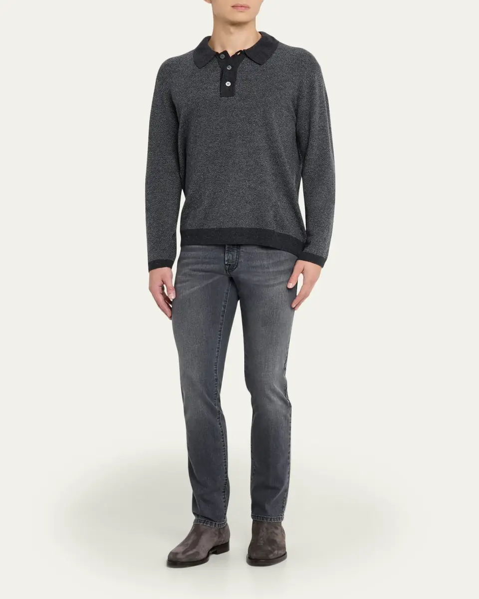 Cesare Attolini Men's Five-Pocket Skinny Jeans | Thumbnail 2