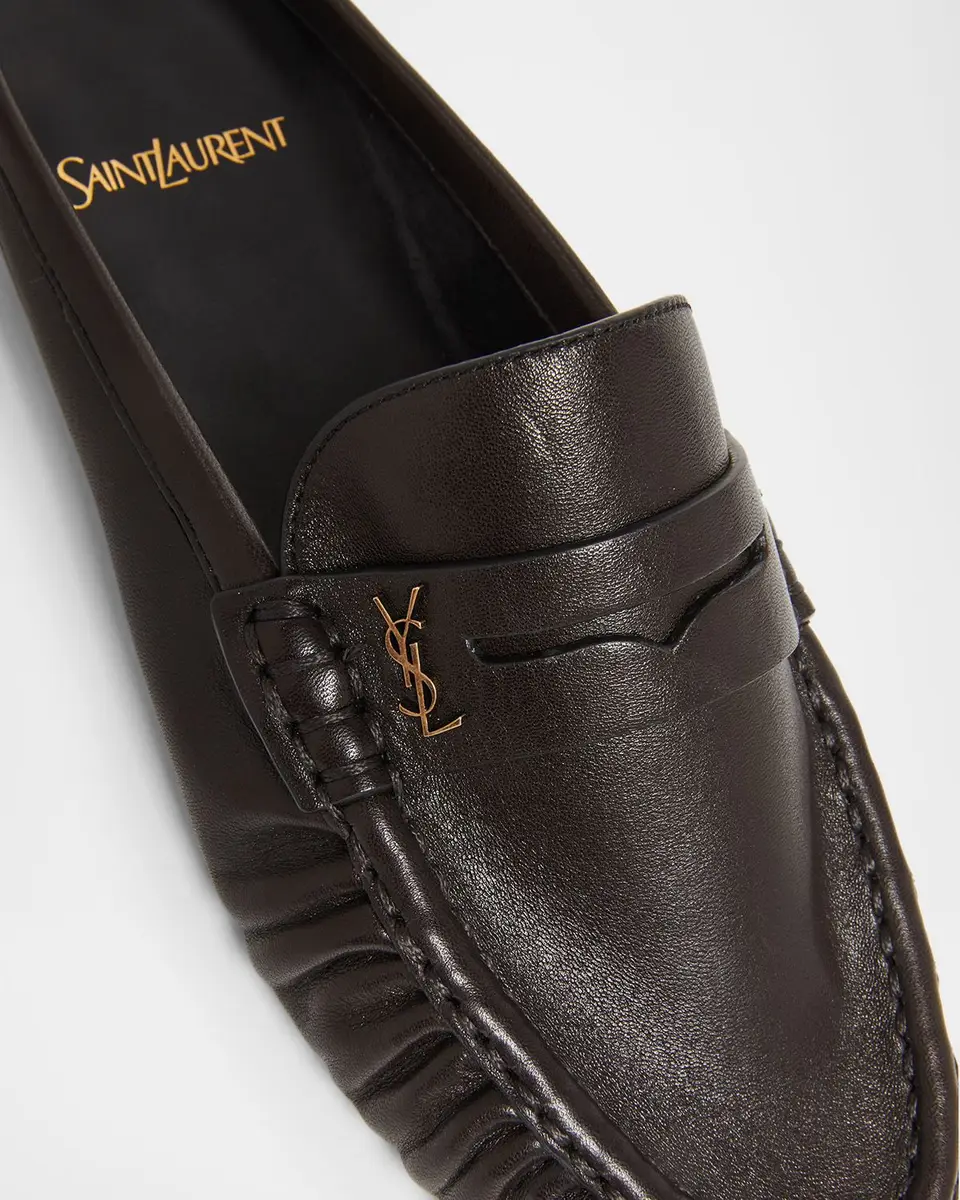 Saint Laurent Le Loafer Leather Penny Loafer Mules | Thumbnail 5