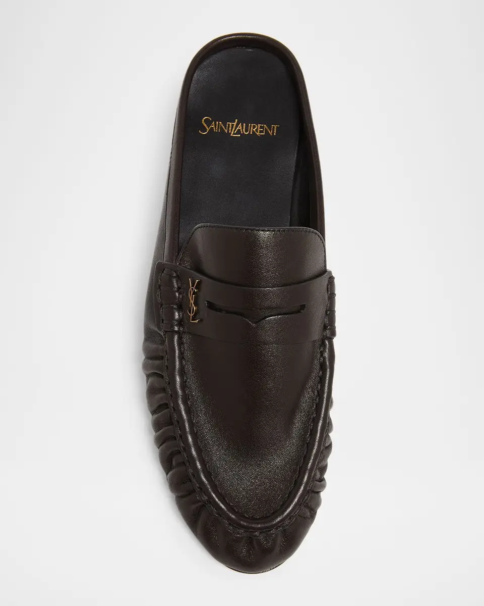 Saint Laurent Le Loafer Leather Penny Loafer Mules | Thumbnail 6