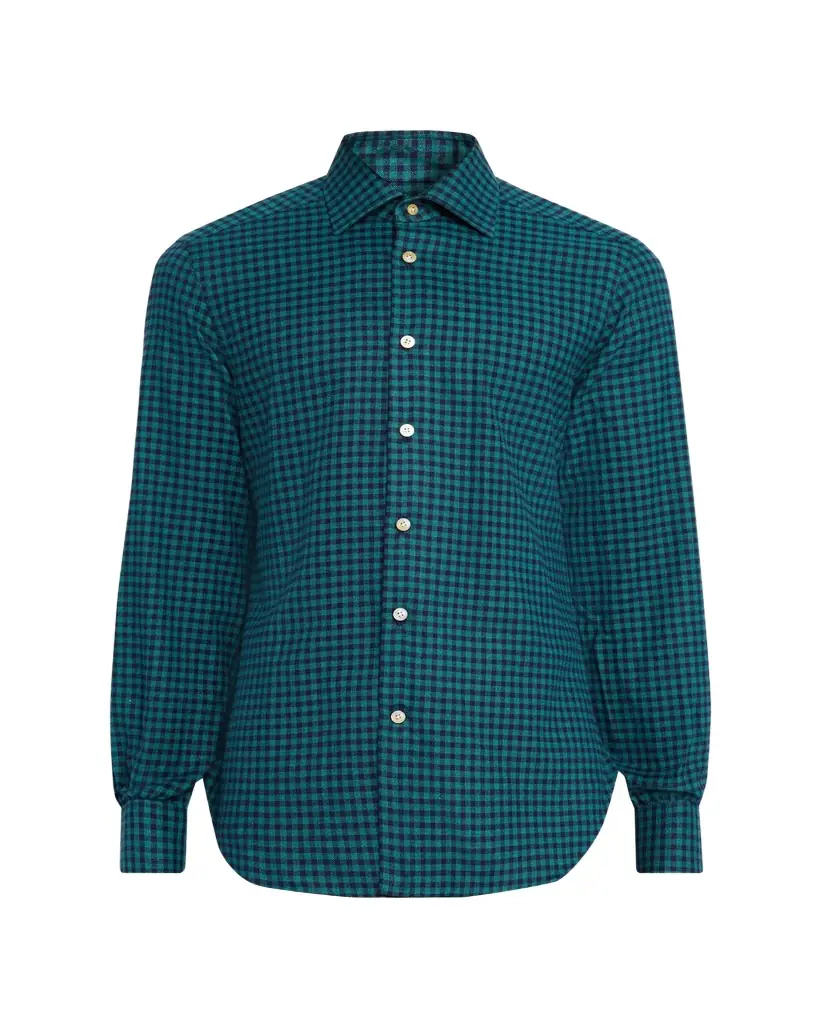 Kiton Men's Cotton Gingham Check Modern-Fit Sport Shirt | Image 1 Kiton Men's Cotton Gingham Check Modern-Fit Sport Shirt | Image 1