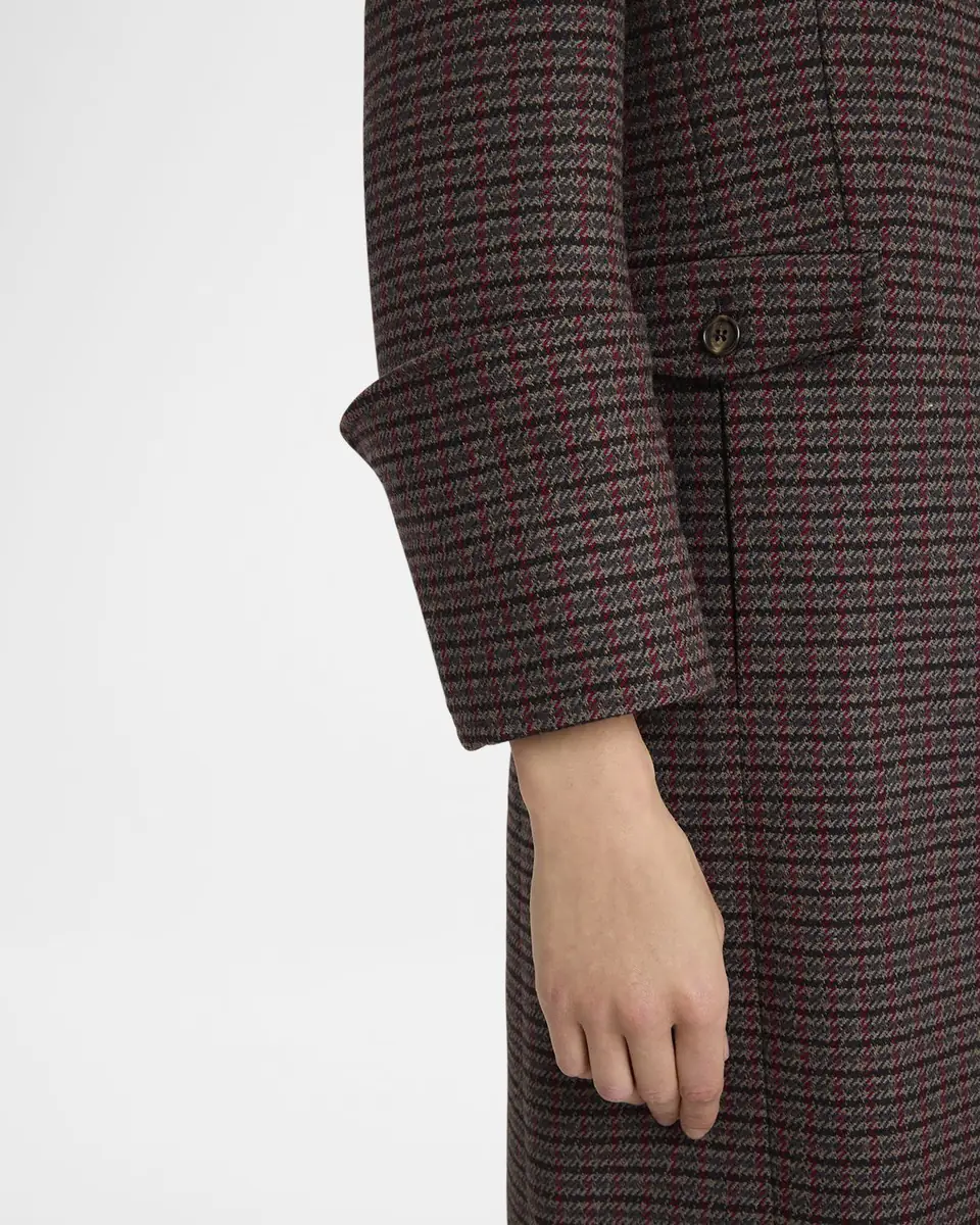 Chloé Houndstooth Wool-Blend Riding Coat | Thumbnail 9 Chloé Houndstooth Wool-Blend Riding Coat | Thumbnail 9