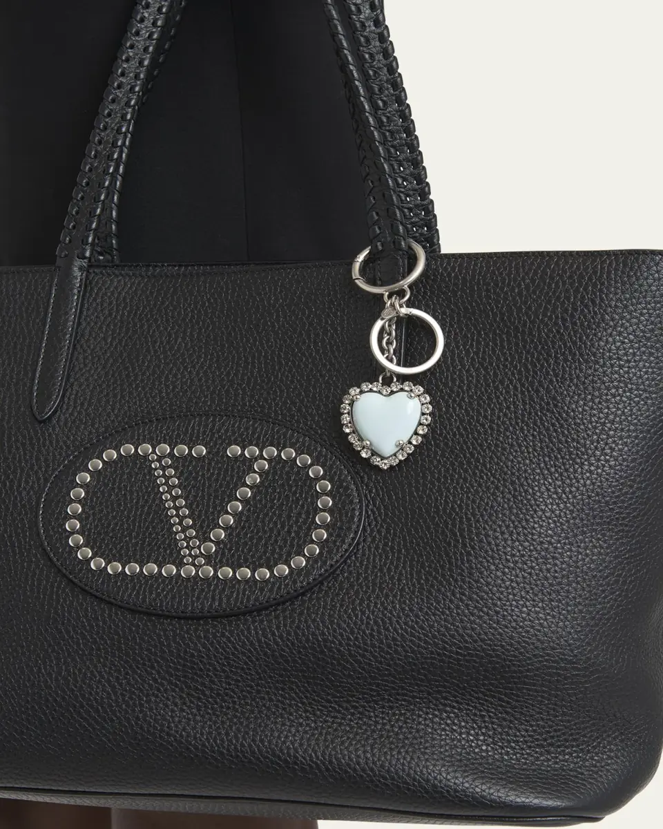 Valentino Garavani VLOGO Signatur Embellished Heart Keyring | Thumbnail 2