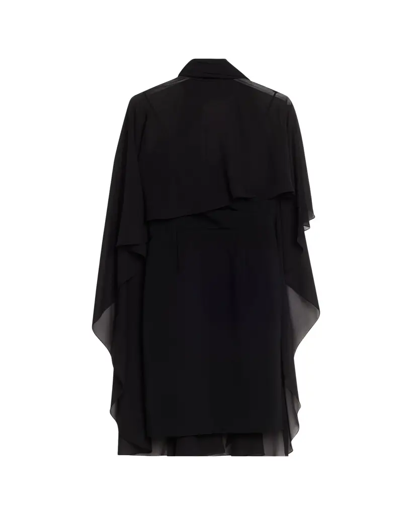 Rickie Freeman for Teri Jon Chiffon Tie-Neck Cape Slip Dress | Image 1 Rickie Freeman for Teri Jon Chiffon Tie-Neck Cape Slip Dress | Image 1