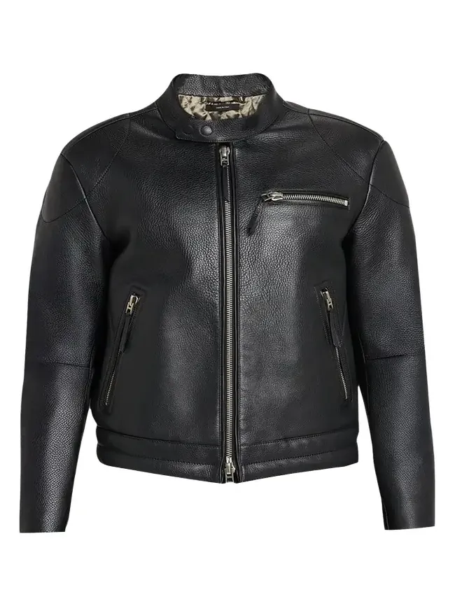 Men's Pebbled Leather Biker Jacket Men's Pebbled Leather Biker Jacket