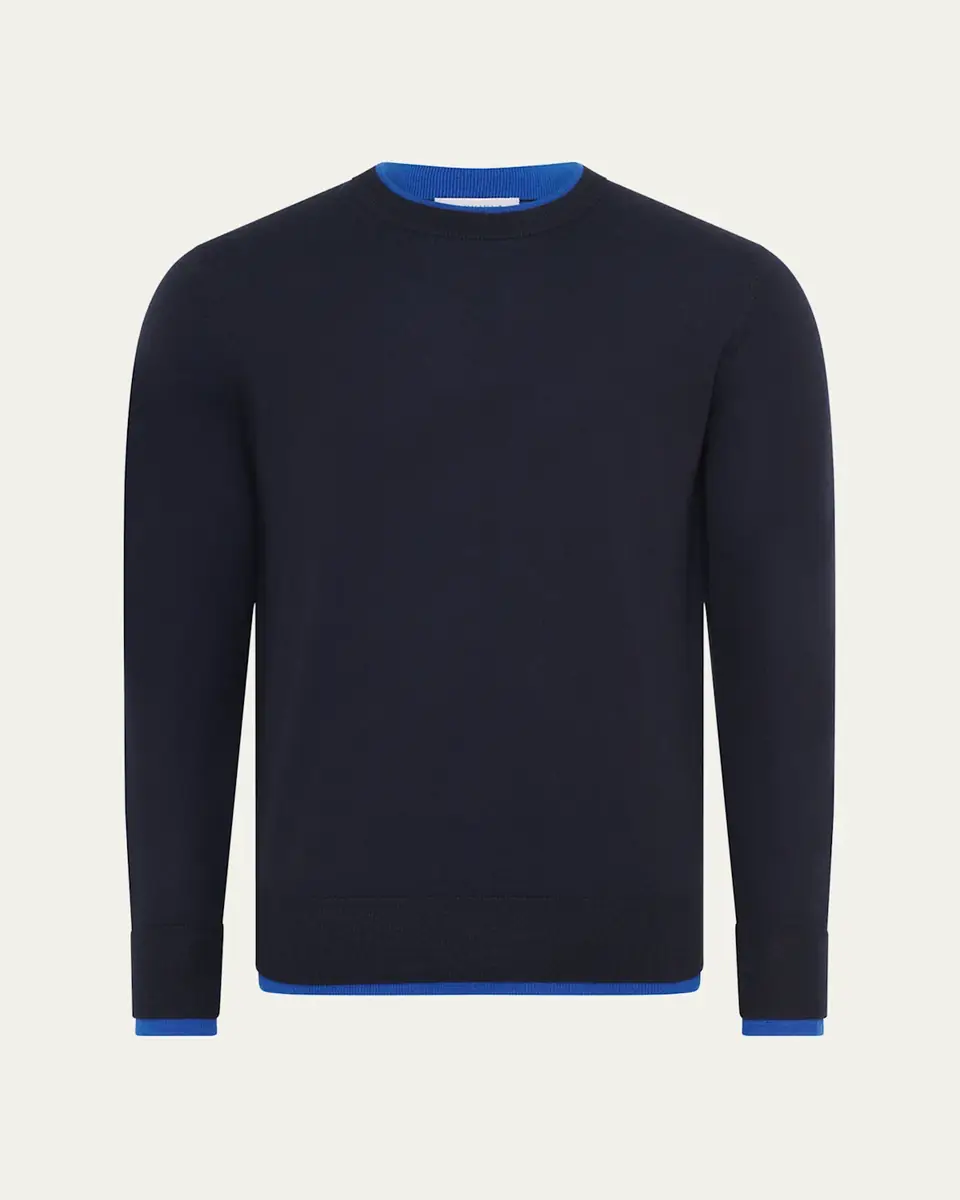Gabriela Hearst Men's Wells Cashmere Silk Crewneck Sweater | Thumbnail 2 Gabriela Hearst Men's Wells Cashmere Silk Crewneck Sweater | Thumbnail 2
