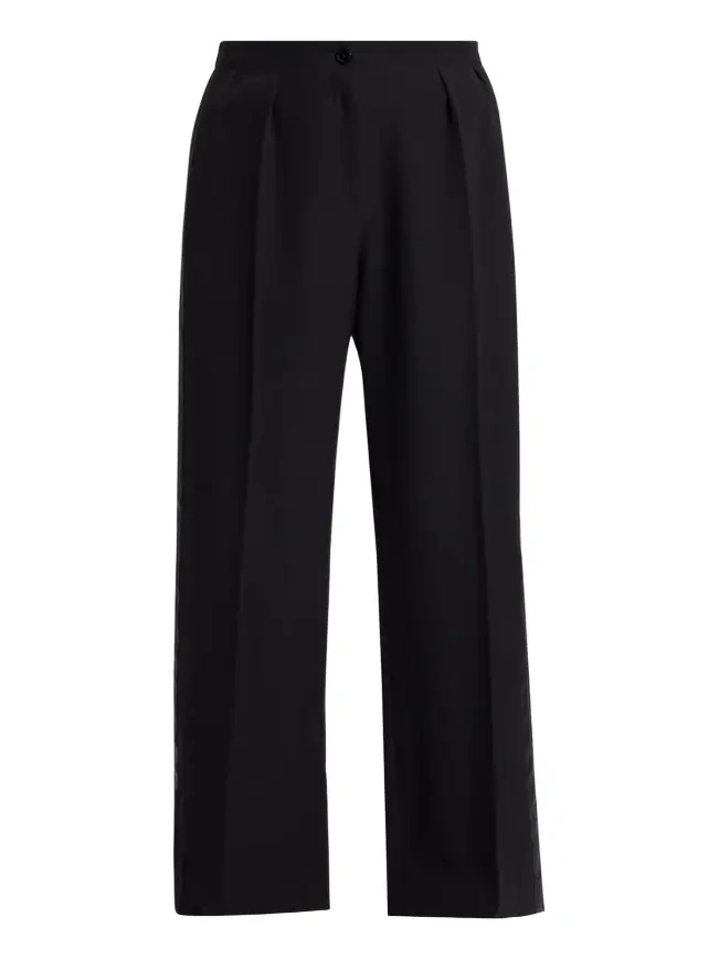 Felicita Double Pleated Wide-Leg Tuxedo Pants Felicita Double Pleated Wide-Leg Tuxedo Pants