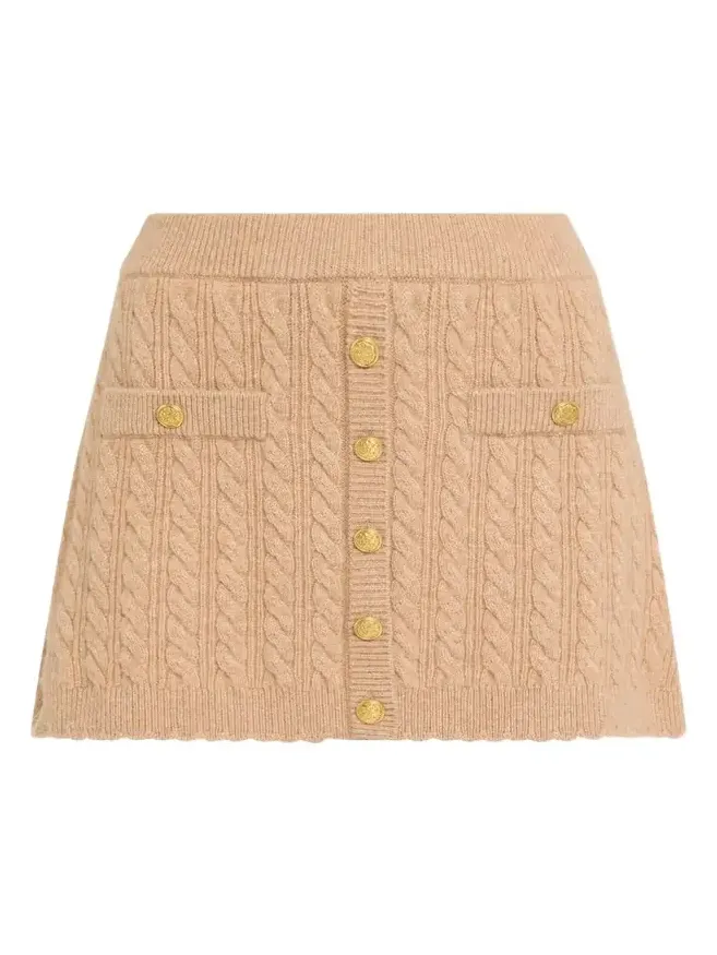 Berritt Cable-Knit Mini Skirt Berritt Cable-Knit Mini Skirt