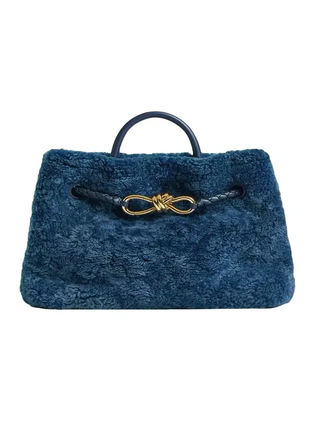 Andiamo Small Shearling Top-Handle Bag Andiamo Small Shearling Top-Handle Bag