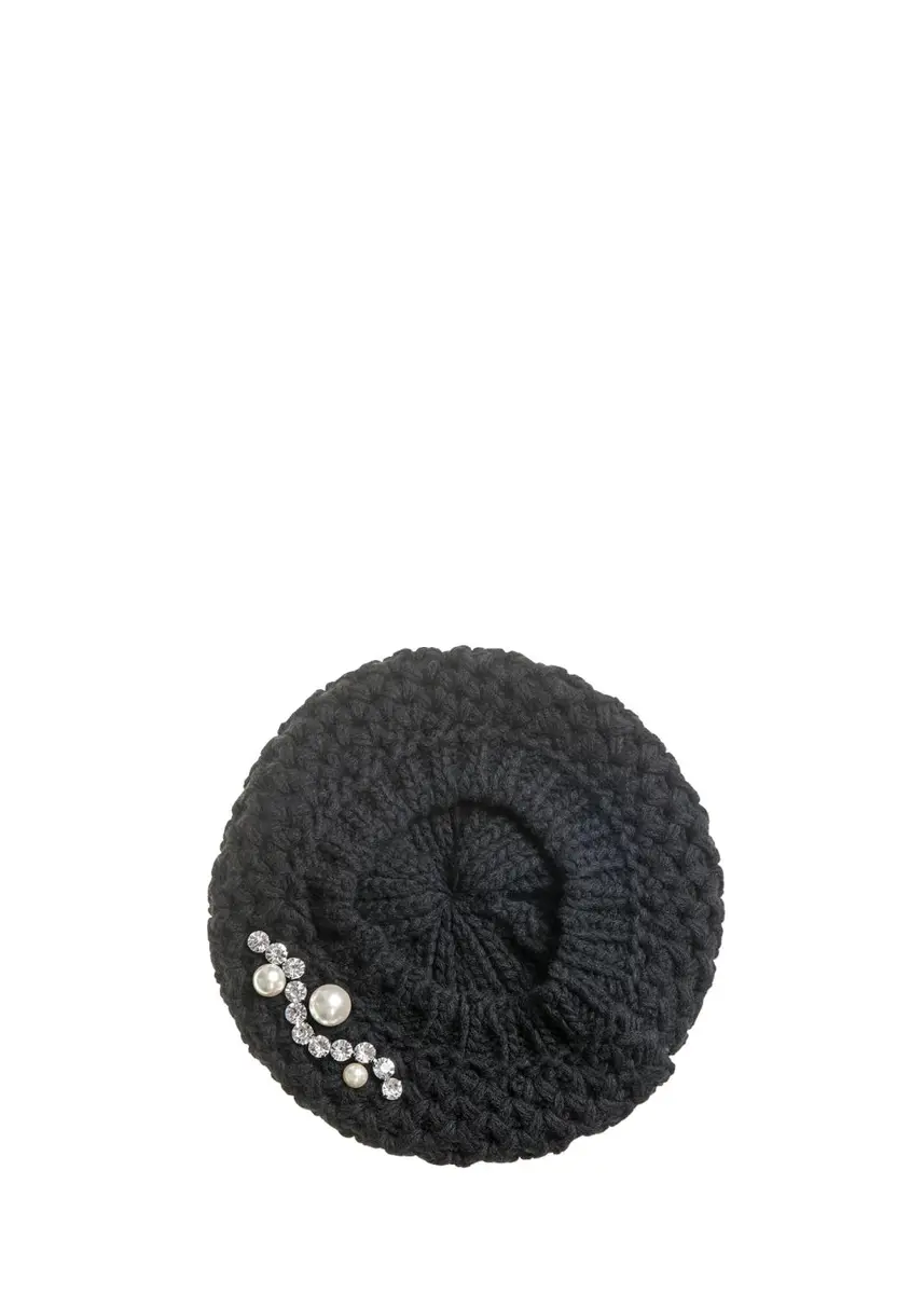 Inverni Embellished Cashmere Beret | Thumbnail 3