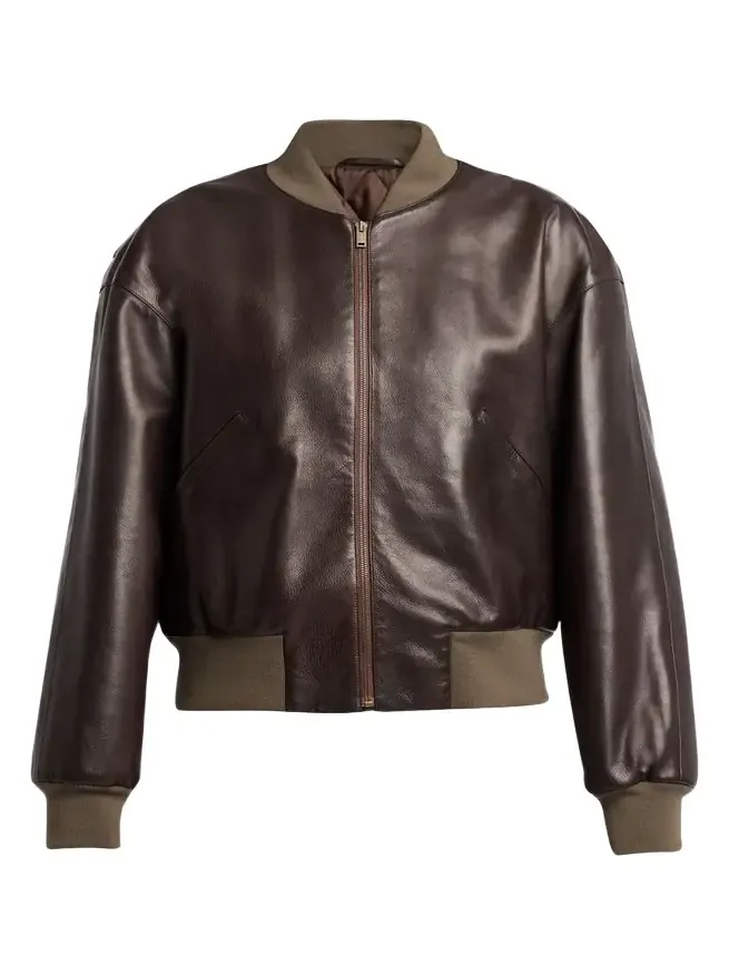Morisel Leather Bomber Jacket