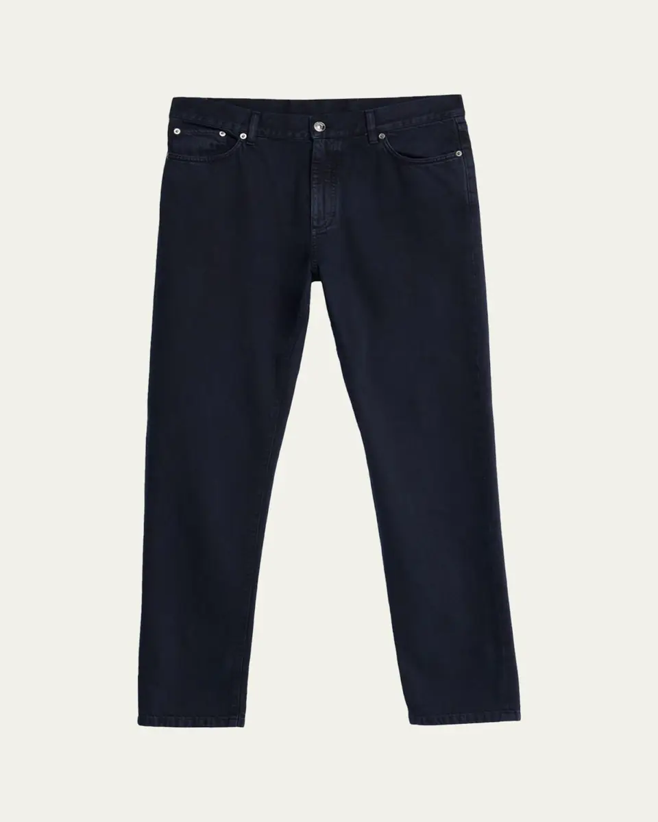 ZEGNA Men's Slim-Fit Marbled Cotton Five-Pocket Pants | Thumbnail 5