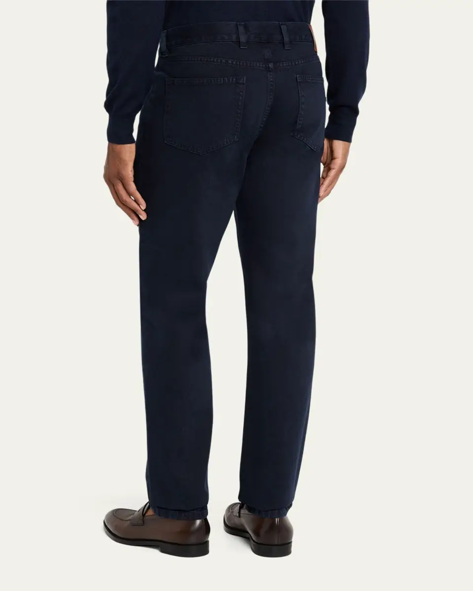 ZEGNA Men's Slim-Fit Marbled Cotton Five-Pocket Pants | Thumbnail 7
