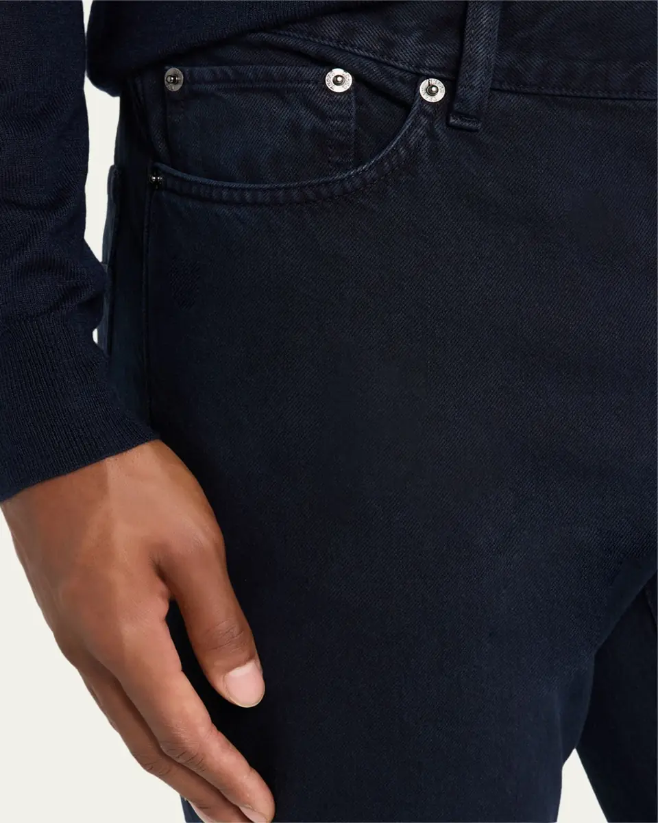 ZEGNA Men's Slim-Fit Marbled Cotton Five-Pocket Pants | Thumbnail 9