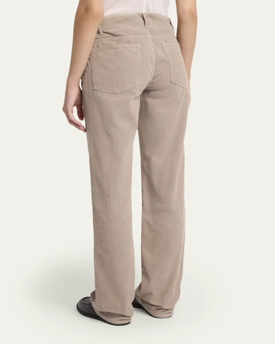 The Row Carlyl Corduroy Straight-Leg Pants | Thumbnail 3