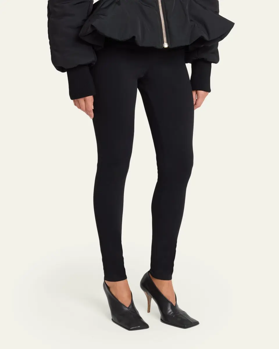 Alaïa High-Rise Rib Yoke Leggings | Thumbnail 4 Alaïa High-Rise Rib Yoke Leggings | Thumbnail 4