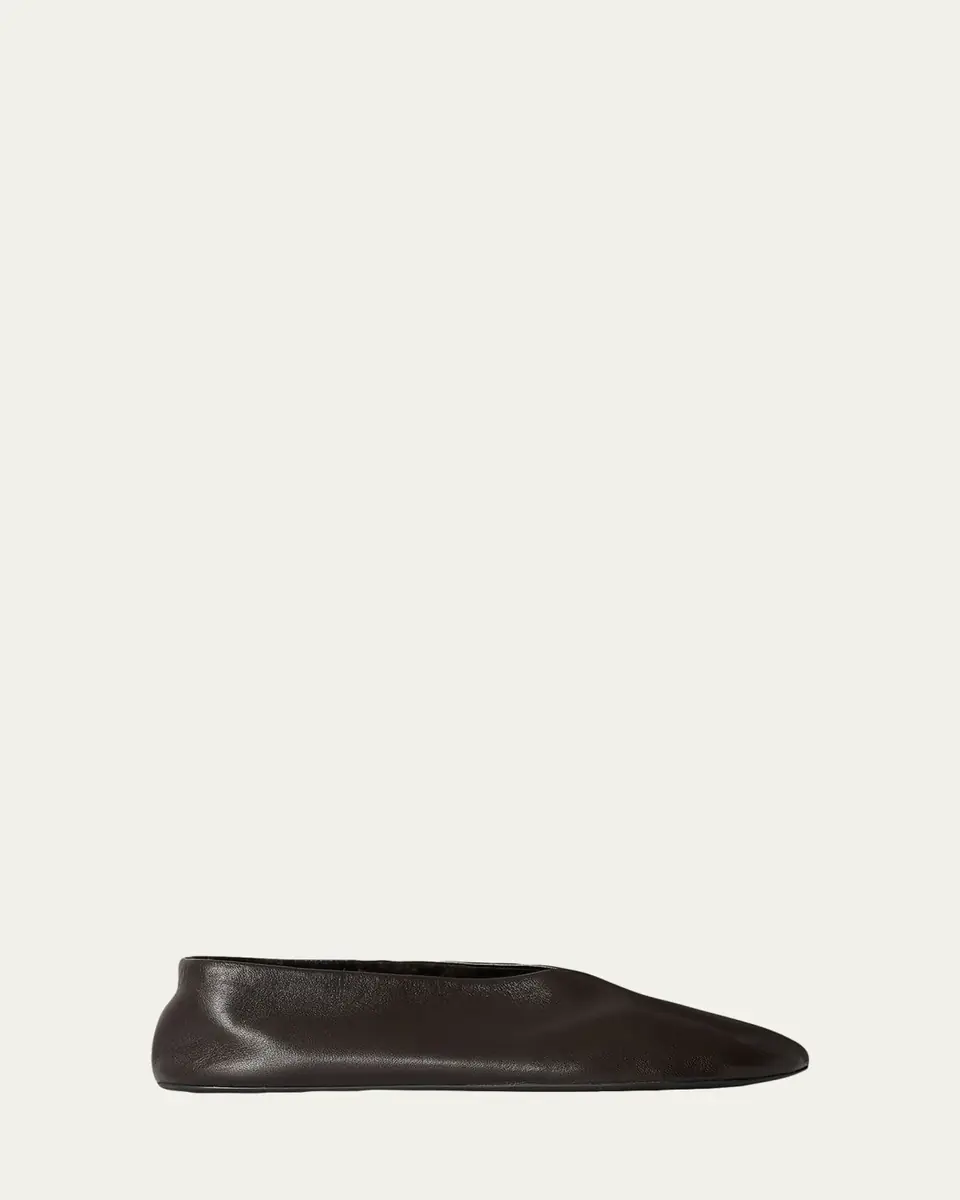 The Row Stella Leather Slippers | Thumbnail 3 The Row Stella Leather Slippers | Thumbnail 3